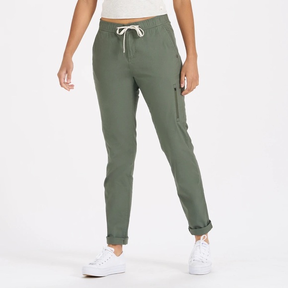 Vuori womens ripstop pant- army green - Picture 1 of 7